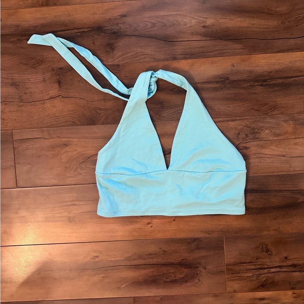 Garage Blue Halter Crop Top – Size Large